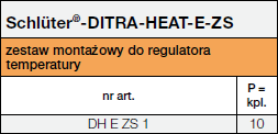 <a name='zs'></a>Schlüter®-DITRA-HEAT-E-ZS