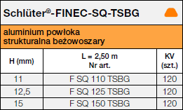 Schlüter®-FINEC-SQ-TSBG