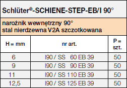 Schlüter®-SCHIENE-STEP-EB/I 90°