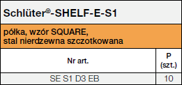 Schlüter®-SHELF-E S1 SQUARE EB