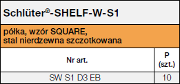 Schlüter®-SHELF-W SQUARE EB