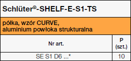 Schlüter®-SHELF-E-S1-TS, Curve