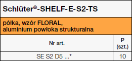 Schlüter®-SHELF-E-S2-TS, Floral