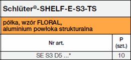 Schlüter®-SHELF-E-S3-TS, Floral