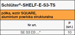 Schlüter®-SHELF-E-S3-TS, Square