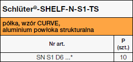 Schlüter®-SHELF-N-S1-TS, Curve