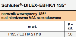 Schlüter®-DILEX-EBHK/I 135° Tables 37067