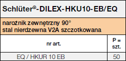 Wskazówka Schlüter®-DILEX-HKU-EB