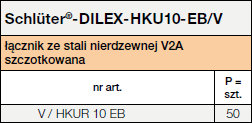Schlüter®-DILEX-HKU  Tables 37077