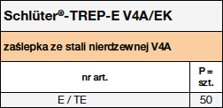 Schlüter-TREP-E V4A/EK