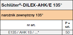 Schlüter-DILEX-AHK/E 135°