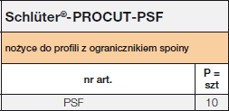 Schlüter-PROCUT-PSF