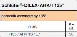 Schlüter-DILEX-AHK/I 135°