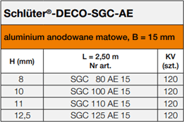 Schlüter®-DECO-SGC-AE 15mm