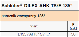 Schlüter®-DILEX-AHK-TS/E 135°