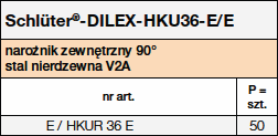 Schlüter®-DILEX-HKU36-E/E