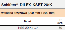 Schlüter®-DILEX-KSBT 20/K