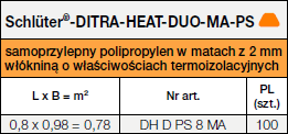 <a name='duops'></a>Schlüter®-DITRA-HEAT-DUO-MA-PS