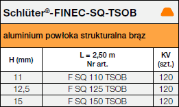 Schlüter®-FINEC-SQ-TSOB