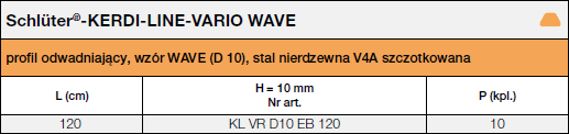 Schlüter®- KERDI-LINE-VARIO WAVE