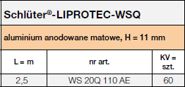 Schlüter®-LIPROTEC-WSQ