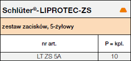 Schlüter®-LIPROTEC-ZS-5adrig