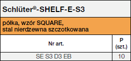 Schlüter®-SHELF-E S3 SQUARE EB