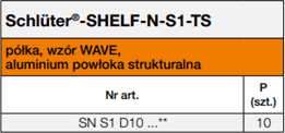 Schlüter®-SHELF-N-S1 WAVE TS