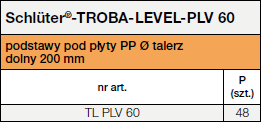 Schlüter®-TROBA-LEVEL-PLV 60