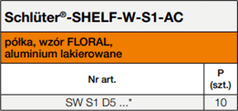Schlüter-SHELF-W-S1-AC, FLORAL
