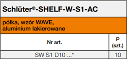 Schlüter-SHELF-W-S1-AC, WAVE
